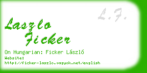 laszlo ficker business card